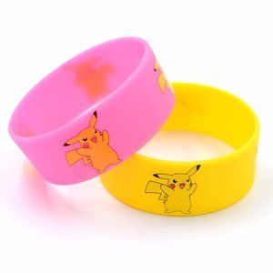 pikachu pokemon wristbands bracelets pink yellow